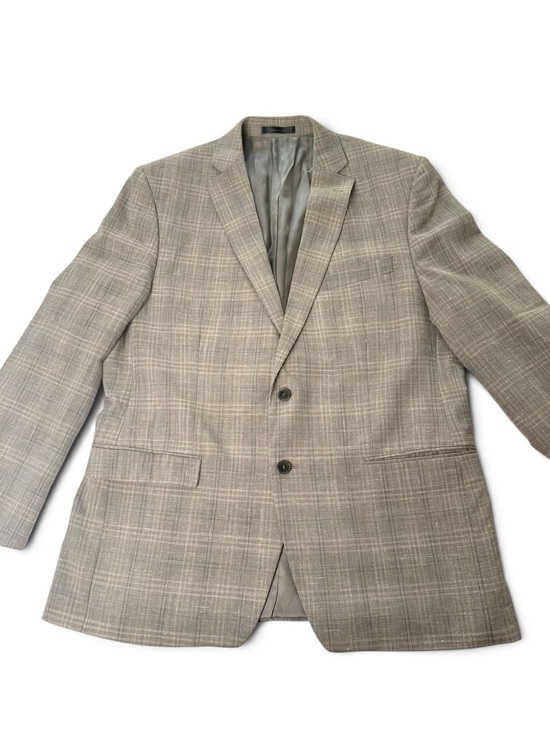 Calvin Klein Other - Calvin Klein Men’s Blazer 44R Gray Plaid Wool Linen Blend Sport Coat